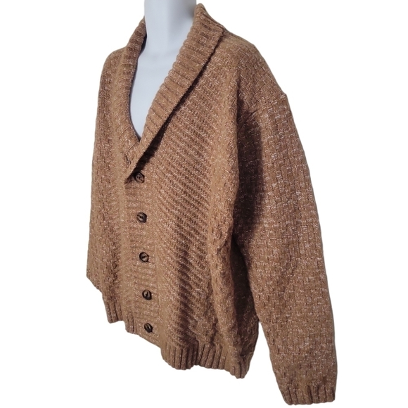 Oversized Chunky Gramma Cottage Boho Cozy Winter Layer Knit Cardigan - Women's - Picture 3 of 6